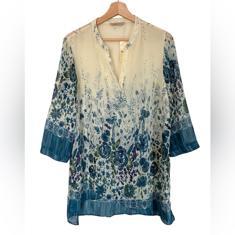 Soft Surroundings Meadowbrook Medium Large Chiffon Floral Boho